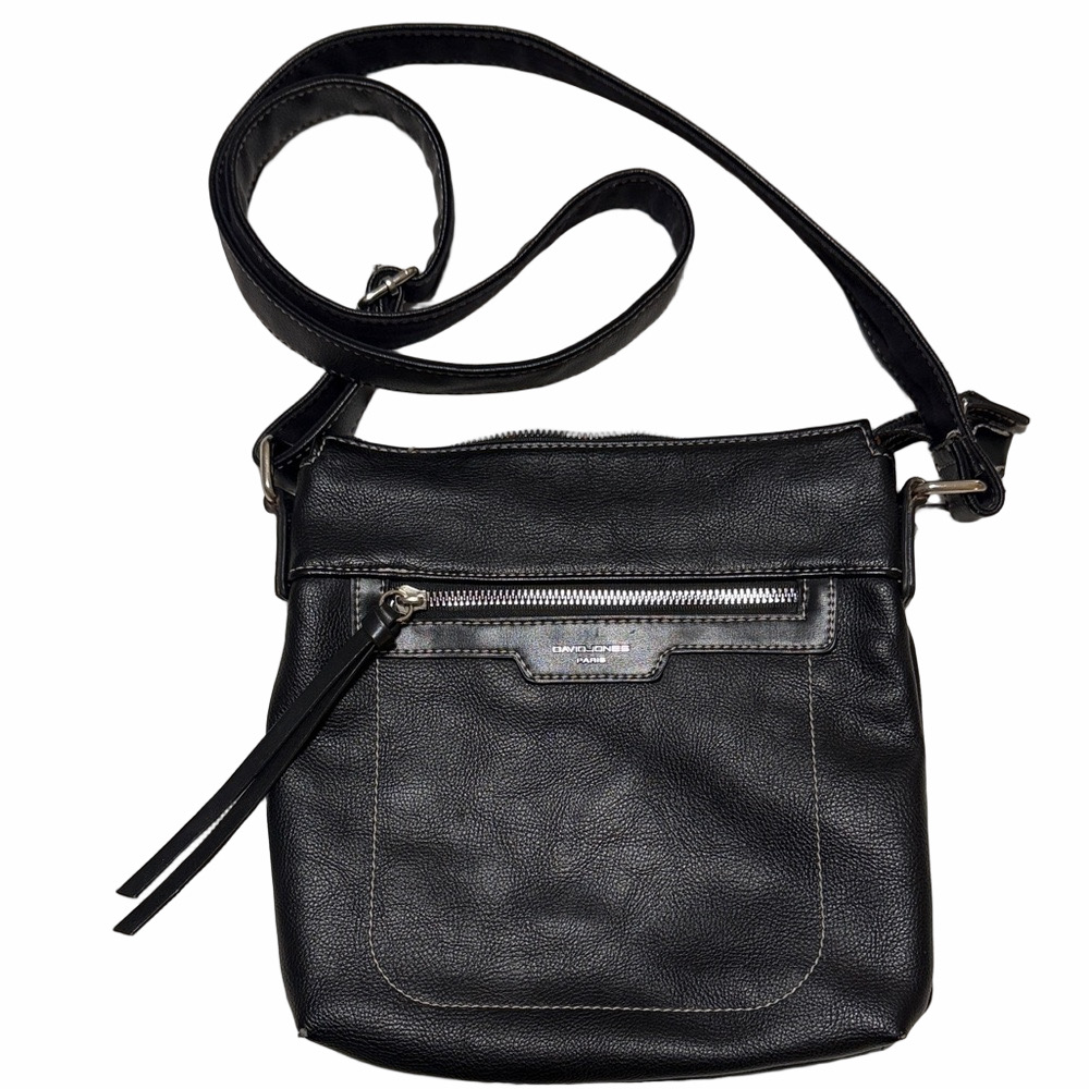 Black Leather Crossbody Bag